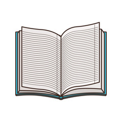 book of school open with white background