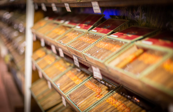 Mexican cigars in a shop