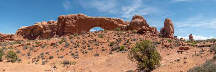 Panoramic View of Window Arches