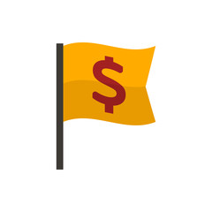 financial achievements flat vector icon