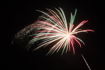 fireworks in the night sky