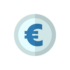 euro flat vector icon