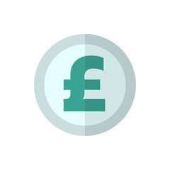 pound sterling flat vector icon