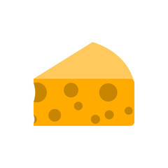 cheese flat vector icon