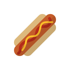 hot dog flat vector icon