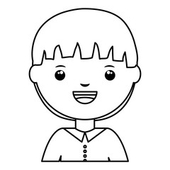 cute little student boy character