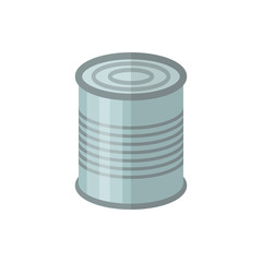 canned food flat vector icon
