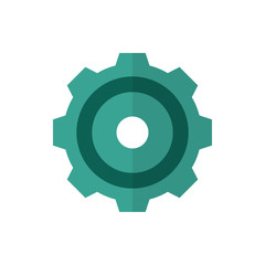 gear flat vector icon