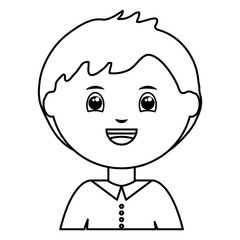 cute little student boy character