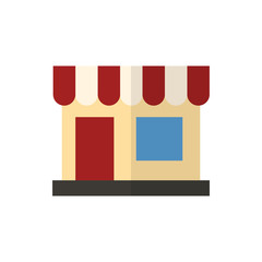 small shop flat vector icon