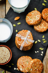 Quinoa dates oats pumpkin seeds; almond Breakfast cookies
