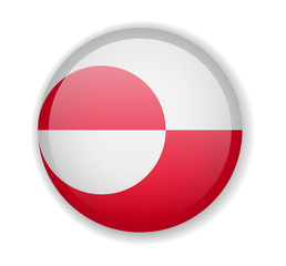 Greenland flag round bright icon on a white background
