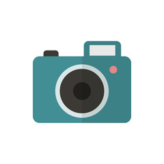 photo camera flat vector icon