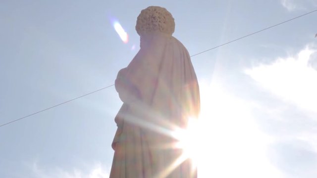 antique statue sculpture ancient sun light