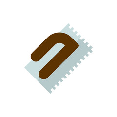 trowel flat vector icon