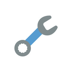 wrench flat vector icon