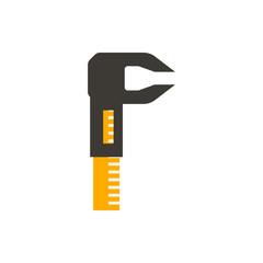 caliper flat vector icon