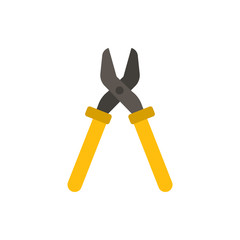 pliers flat vector icon