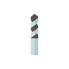 drill bit flat vector icon