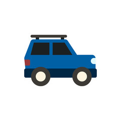 car with the trunk flat vector icon