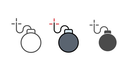 Bomb vector icon sign symbol
