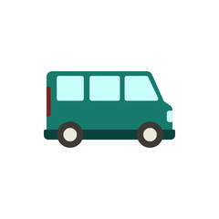 minibus flat vector icon