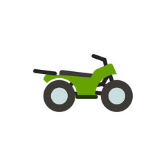 quad bike flat vector icon