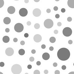 Circle seamless pattern. Texture of randomly distributed circles.