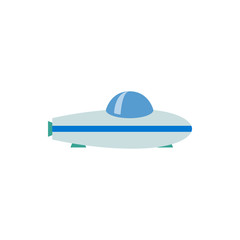 space boat flat vector icon