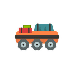 planet rover flat vector icon
