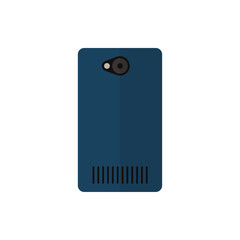 phone rear view flat vector icon