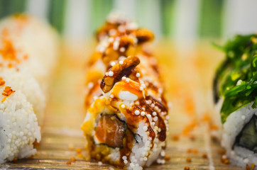 fresh sushi delights within the spanish food market