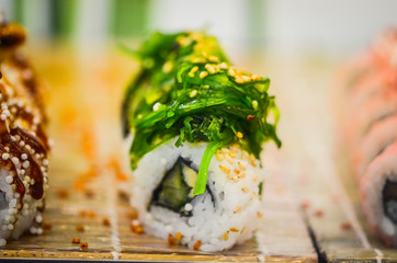 fresh sushi delights within the spanish food market
