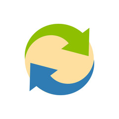 synchronization flat vector icon