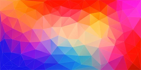 Poster Abstract mosaic background of colourful gradient triangles © igor_shmel