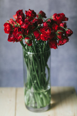 Beautiful bouquet of flowers in a vase