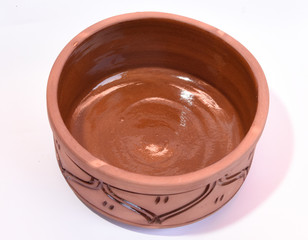 pottery pots isolated on white background