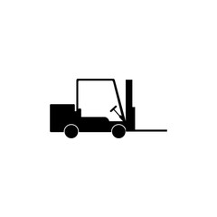 Forklift icon. Cargo transportation sign