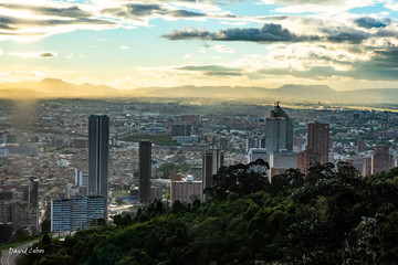 Flying over Bogota