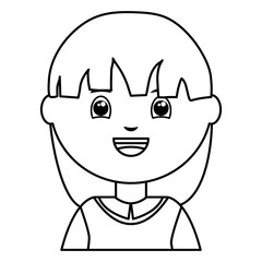 cute little student girl character