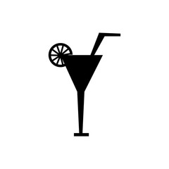 Cocktail icon. Cold drink sign