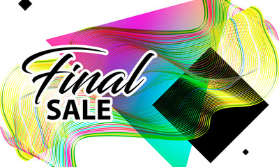 Black friday sale banner layout design. Final Sale background summer poster
