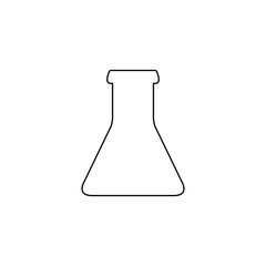 Chemical glass icon. Science education sign