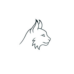 Lynx minimalistic linear logo isolated