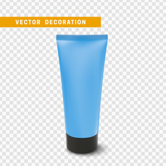 Vector Tube Cream or lotion, isolated Mock Up template