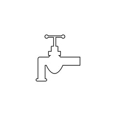 Foucet icon. Water tap sign