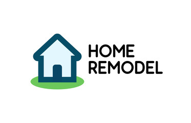 Stylish logo for the House Repair Business, the Emblem is separated from the white background in vector format.