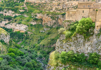 Fototapeta premium Amazing landscape with Matera, Italy - European capital of culture in 2019