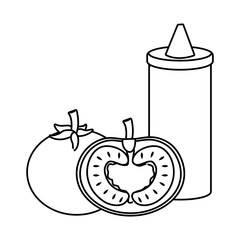 Isolated tomato sauce design vector illustrator