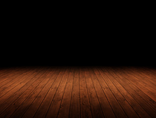 wood panels leading into the dark